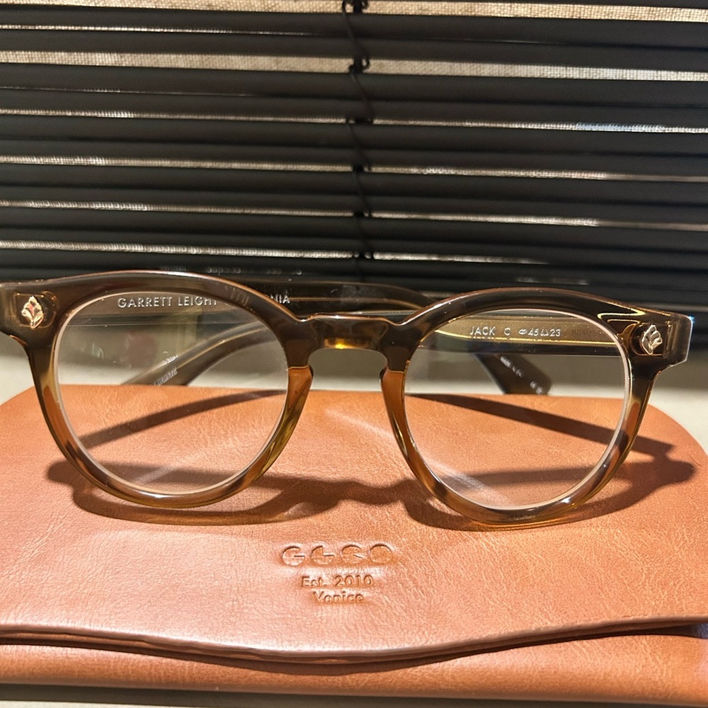 Garrett Leight Jack optical glasses in Caramel